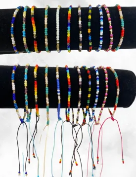 24 Pack Handcrafted Beaded Pull Tie Bracelets! Only $1.50 ea!