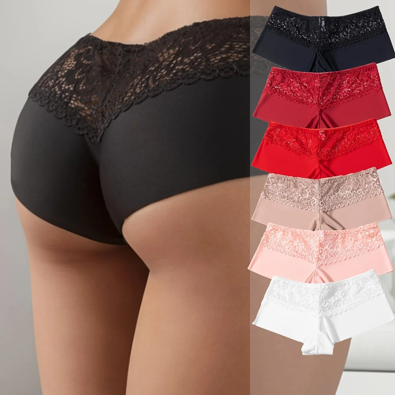 “6-Piece Women’s Lace, Elegant & Comfortable Underwear”