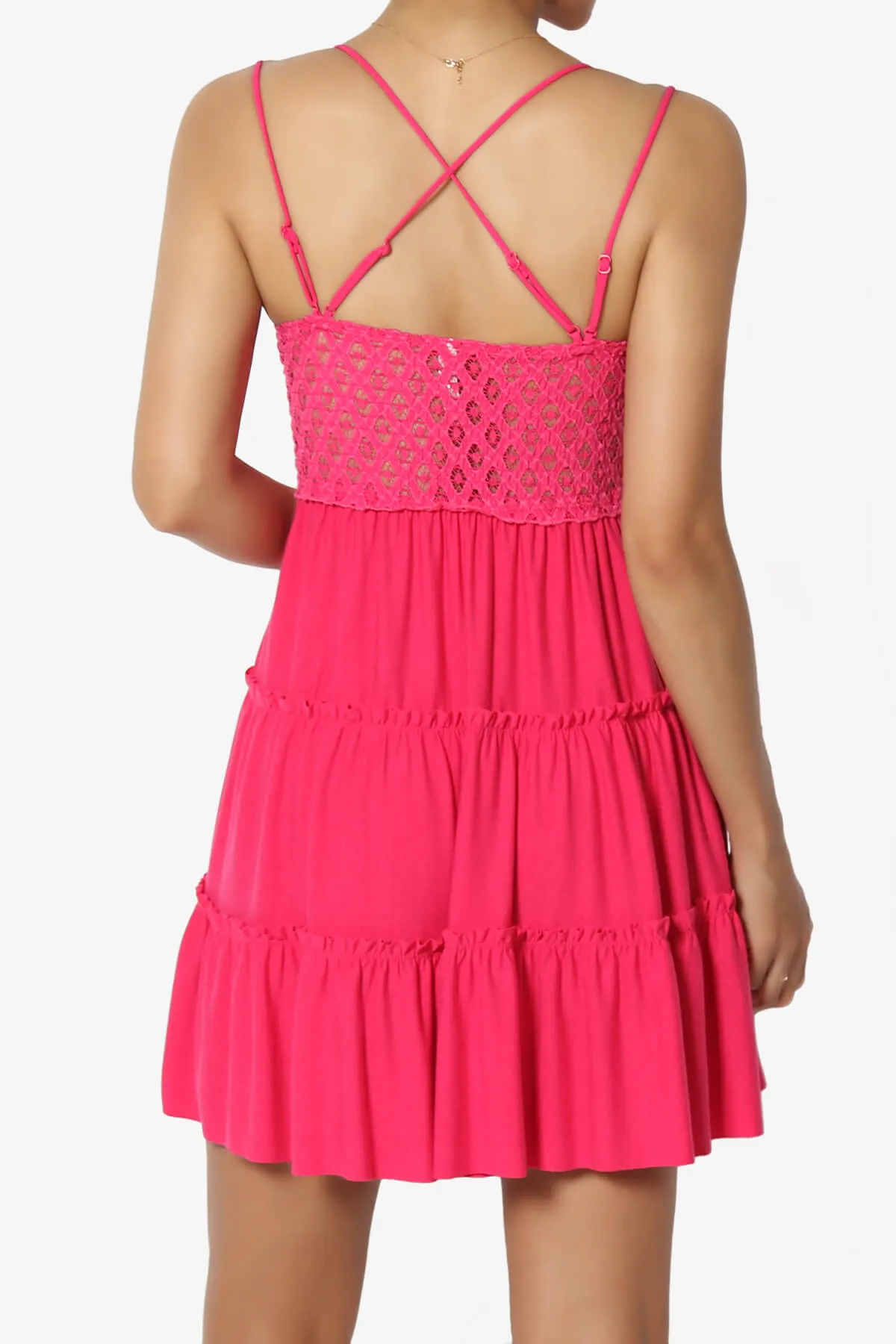 Adella Crochet Lace Ruffle Cami Tunic PLUS