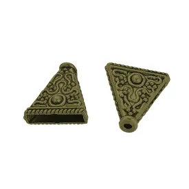 Antique Bronze Flat Triangle Cone 14x15x6mm (20 pcs)