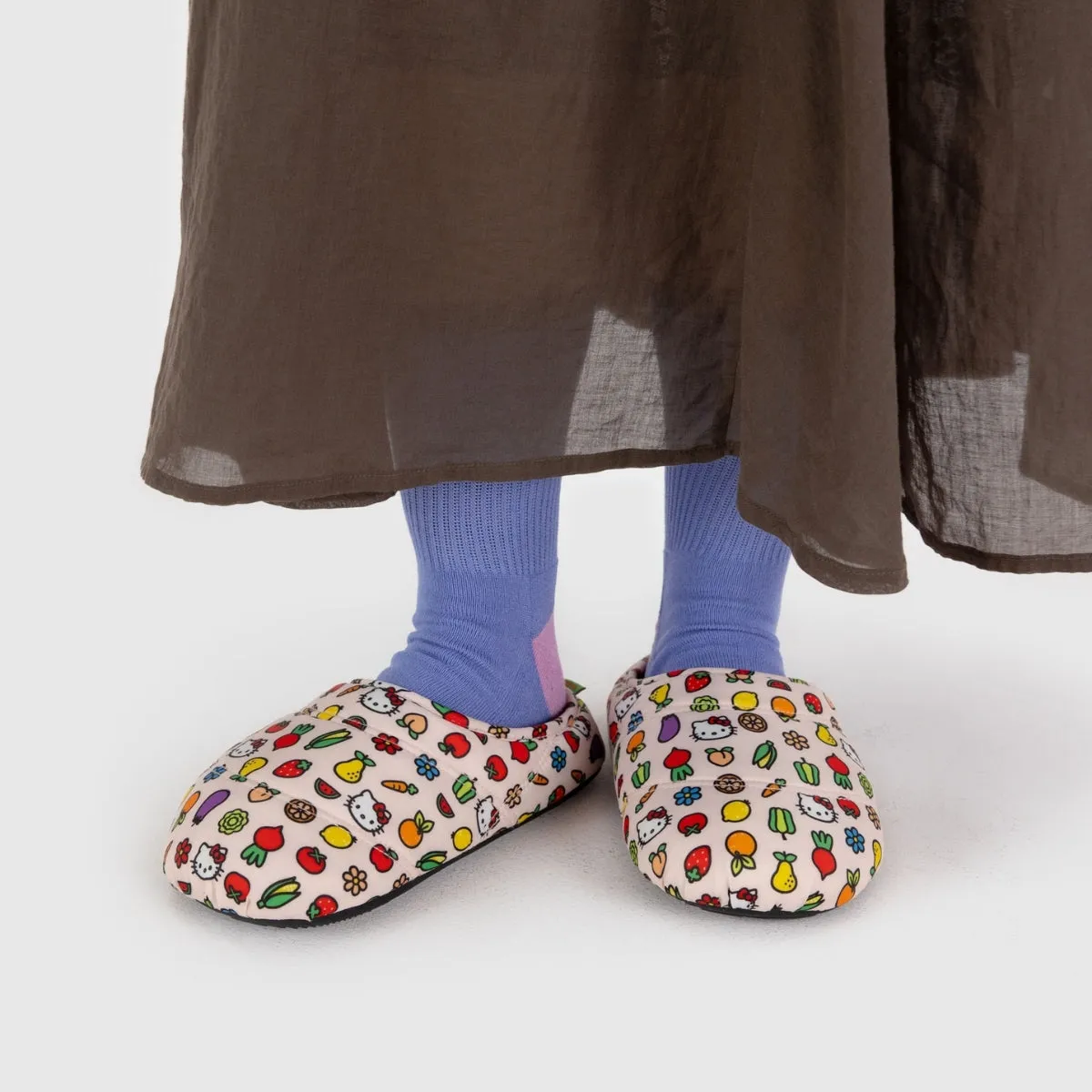 Baggu Puffy Slippers in Hello Kitty