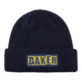 Baker - Brand Logo Beanie Navy/Yellow