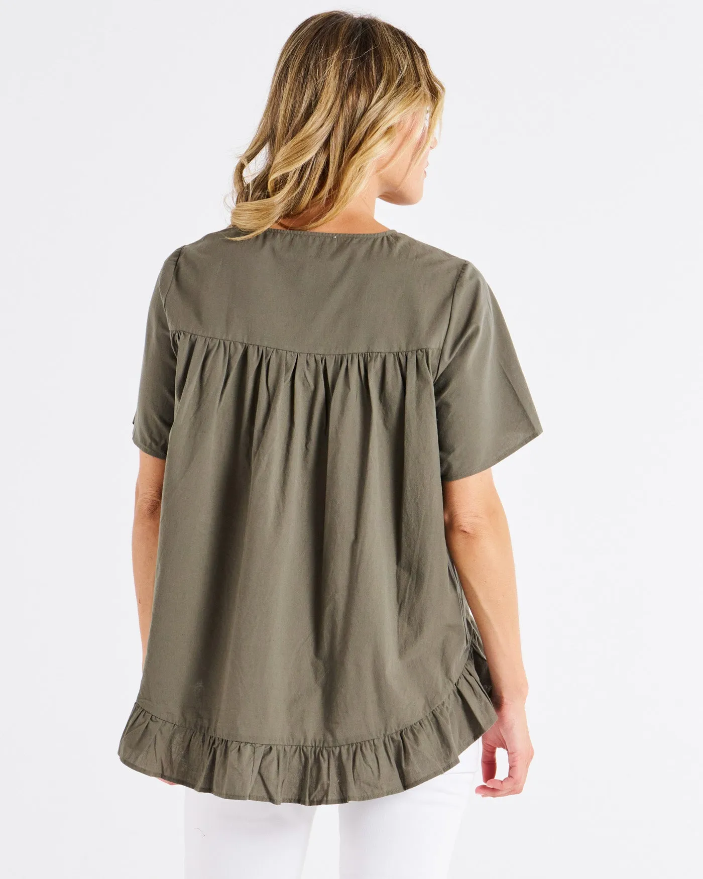 Betty Basics Candice Blouse Olive Branch