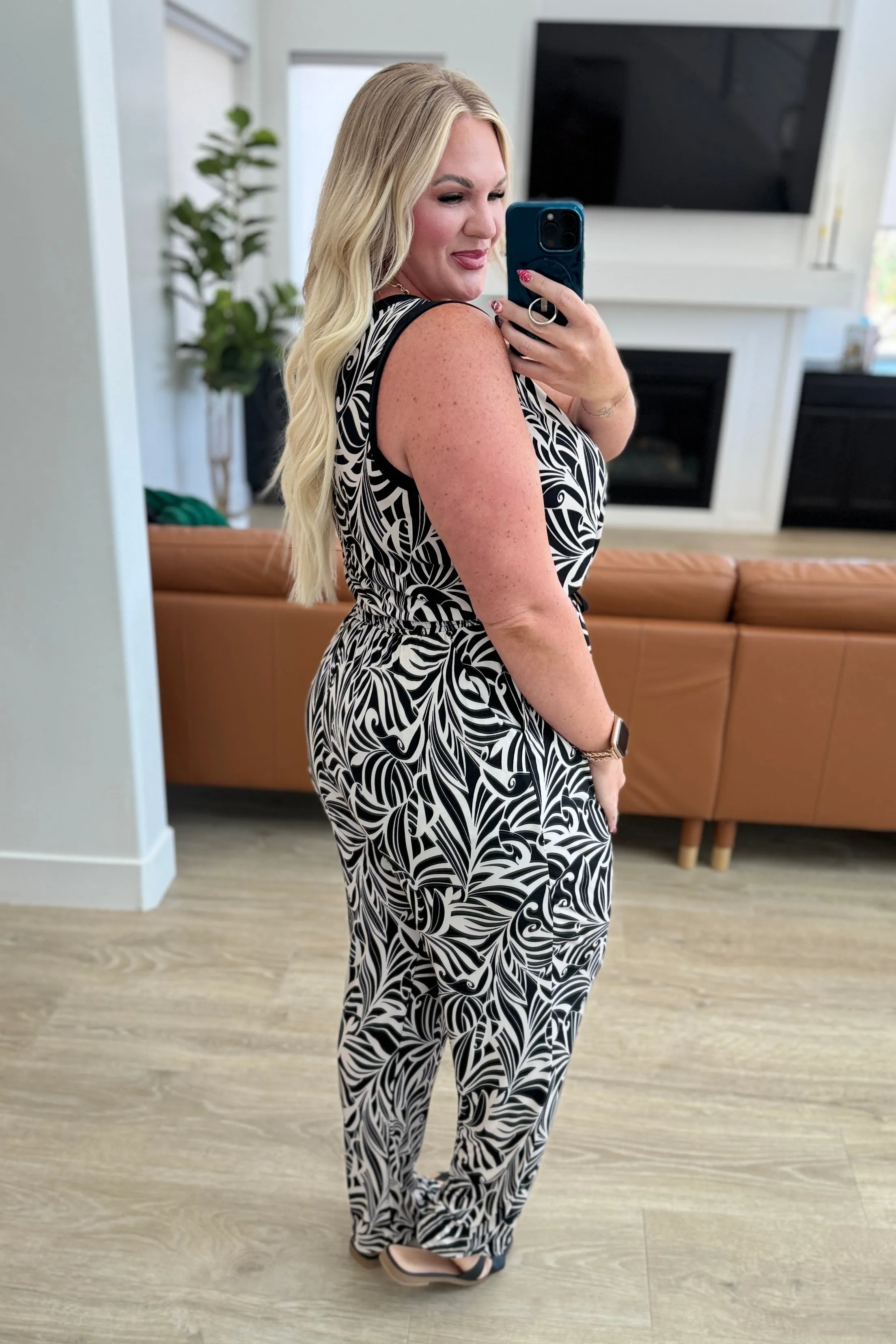 Black & White Filigree Jumpsuit