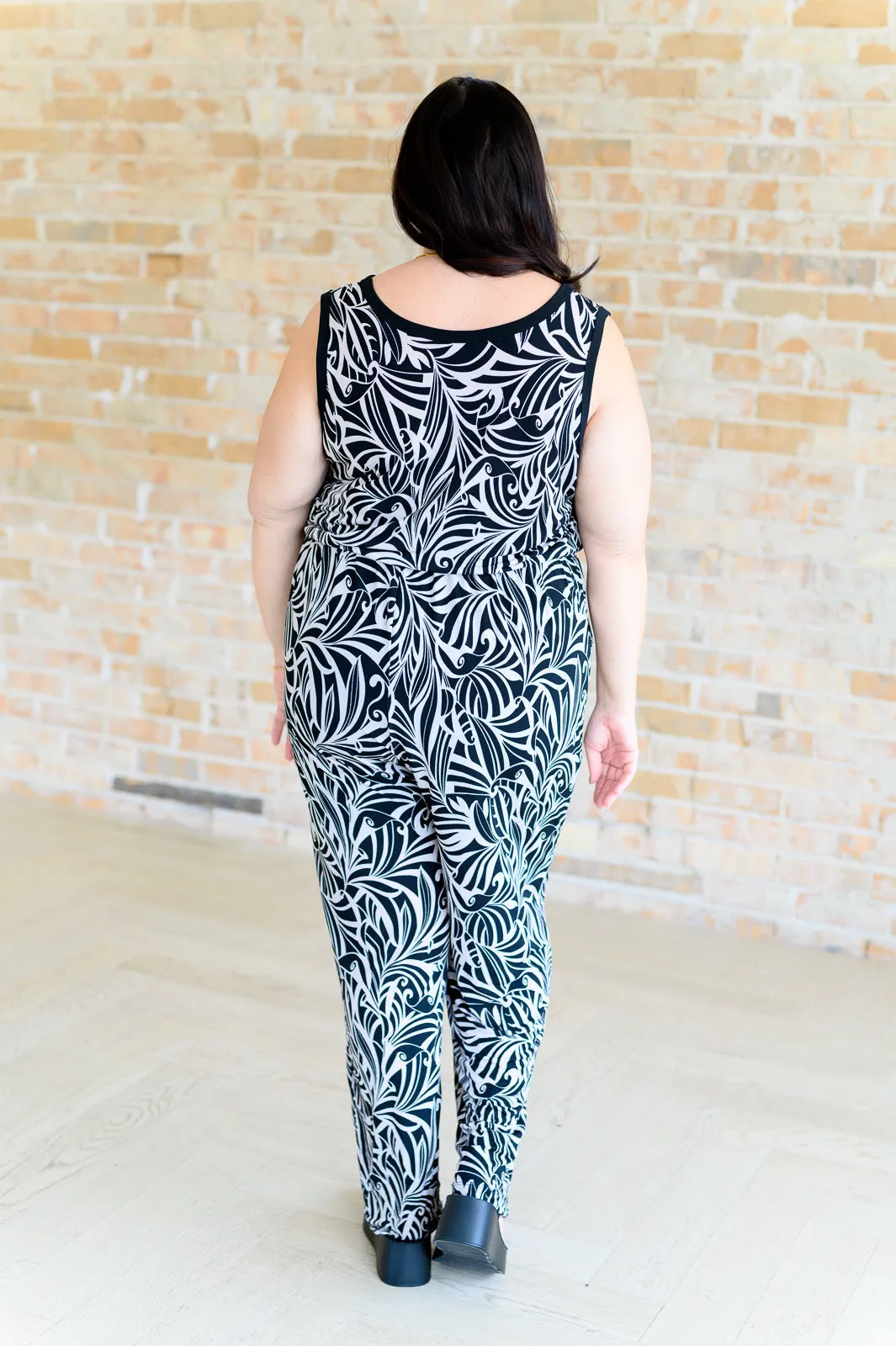 Black & White Filigree Jumpsuit