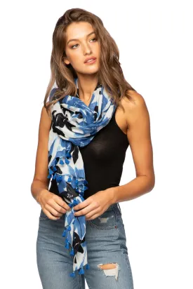 Blue Blossom Scarf in Indigo