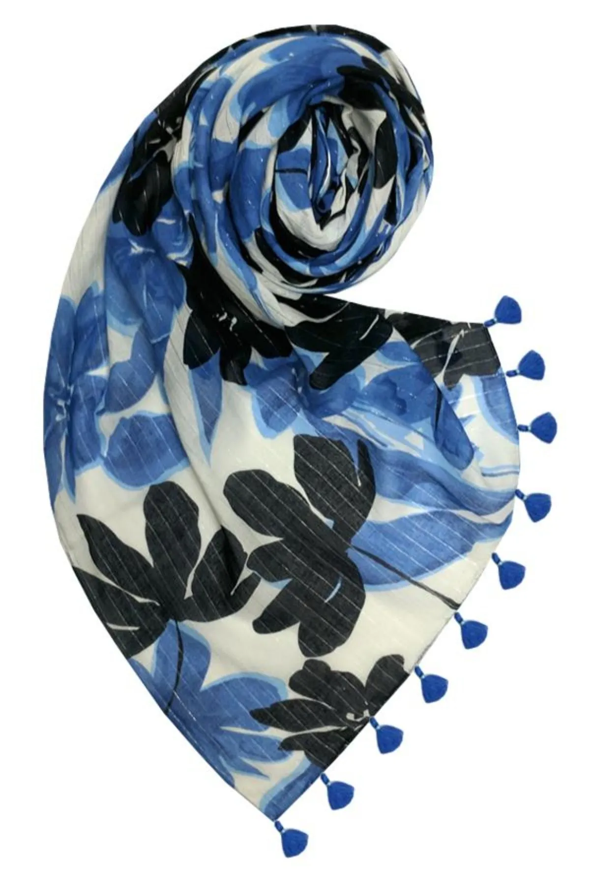 Blue Blossom Scarf in Indigo