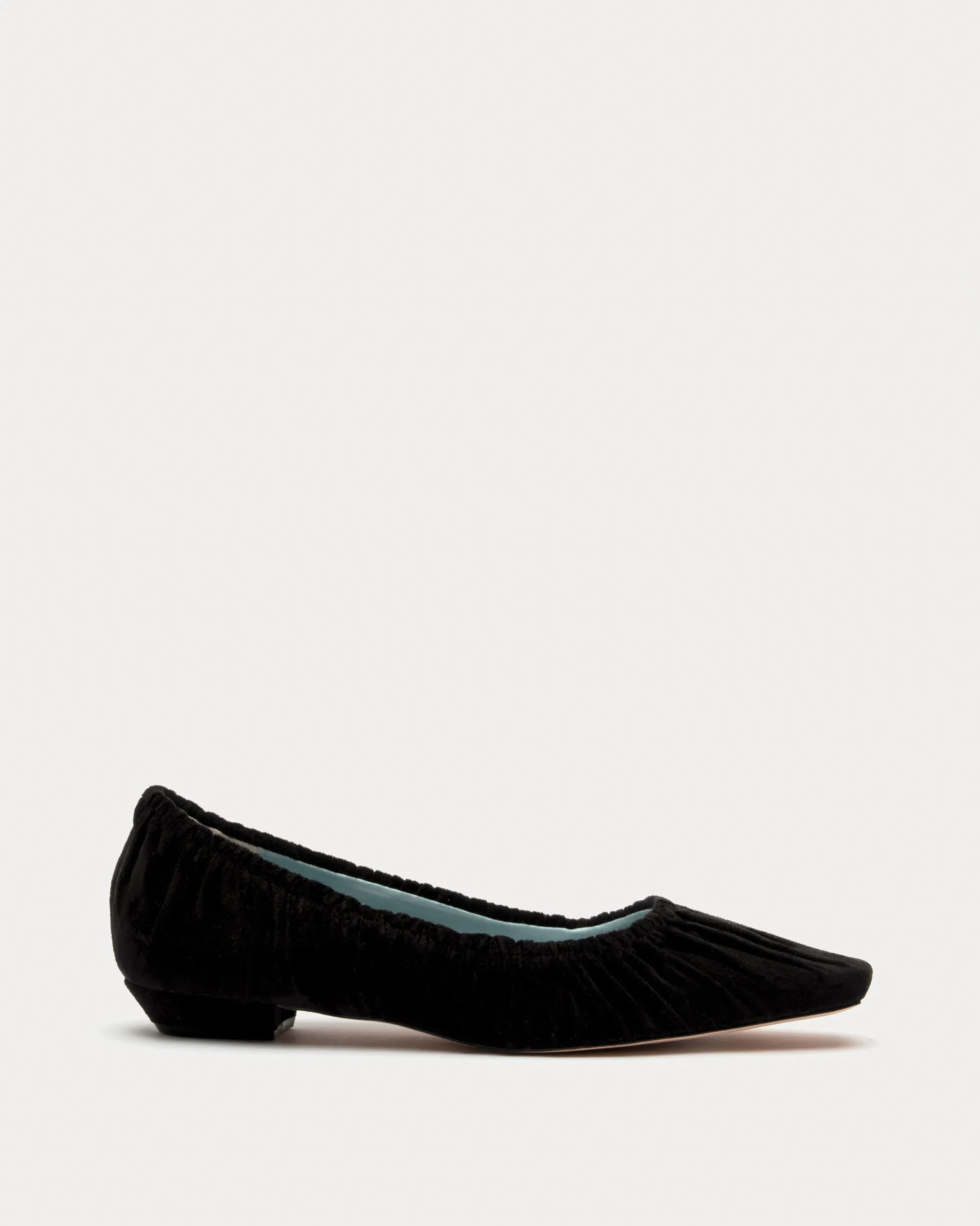 Britta Ruched Flat Velvet Black