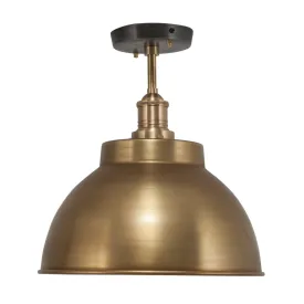 Brooklyn Dome Flush Mount Light - Brass - 13 inch - Industville