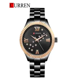 CURREN Original Brand Stainless Steel Wrist Watch For Women With Brand (Box & Bag)-9009