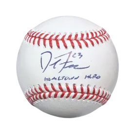 David Freese St Louis Cardinals Autographed Official Major League Baseball w/ "Hometown Hero" Inscription - JSA COA