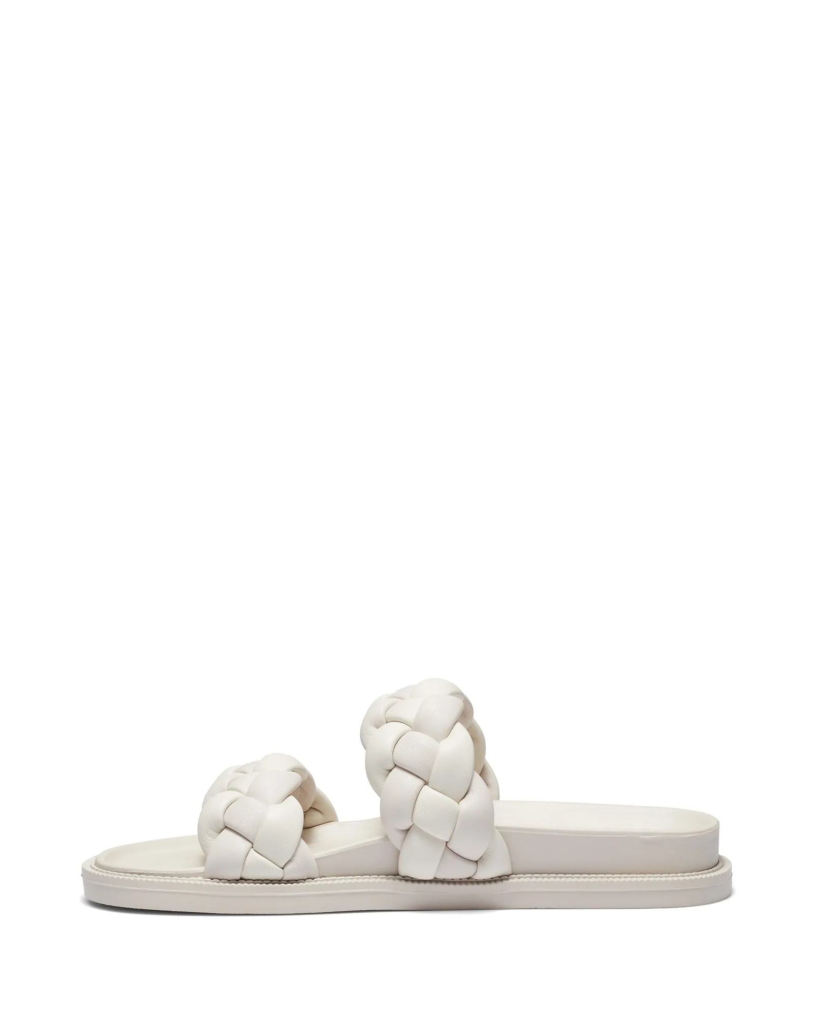 Elle Flat Sandal Bone Tonal