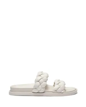 Elle Flat Sandal Bone Tonal