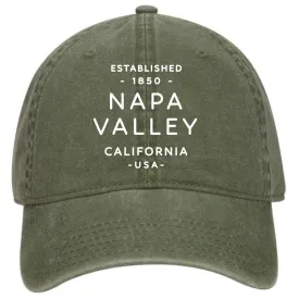 Garment Washed Pigment Dyed Superior Cotton Twill Low Profile Dad Cap Printed with a Customizable TEXT COLLECTION COLLECTION Design