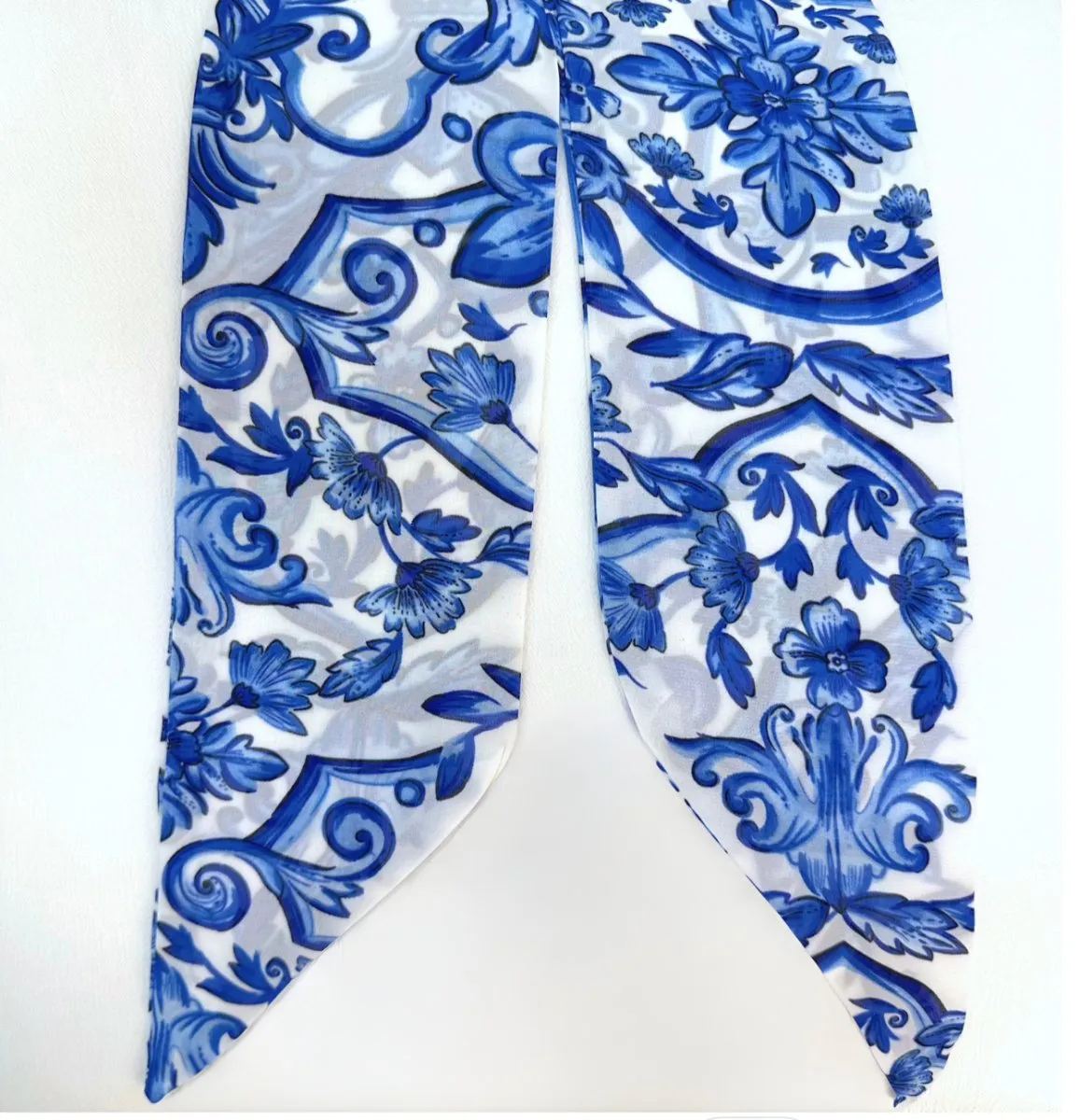 HAIR SCARF (BLUE FLOWER)