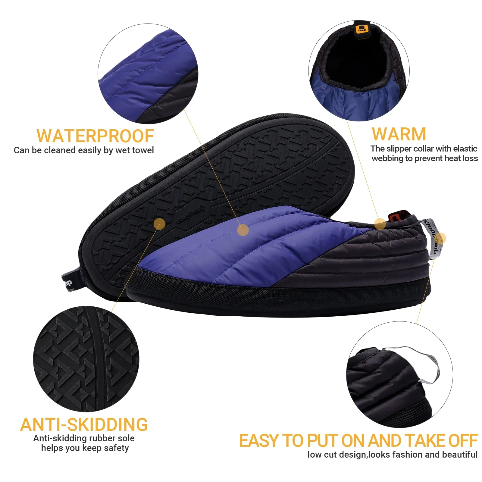 KingCamp Men's & Women's Down Slippers