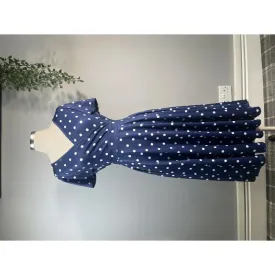 Lyra Dress - Navy Polka (12)