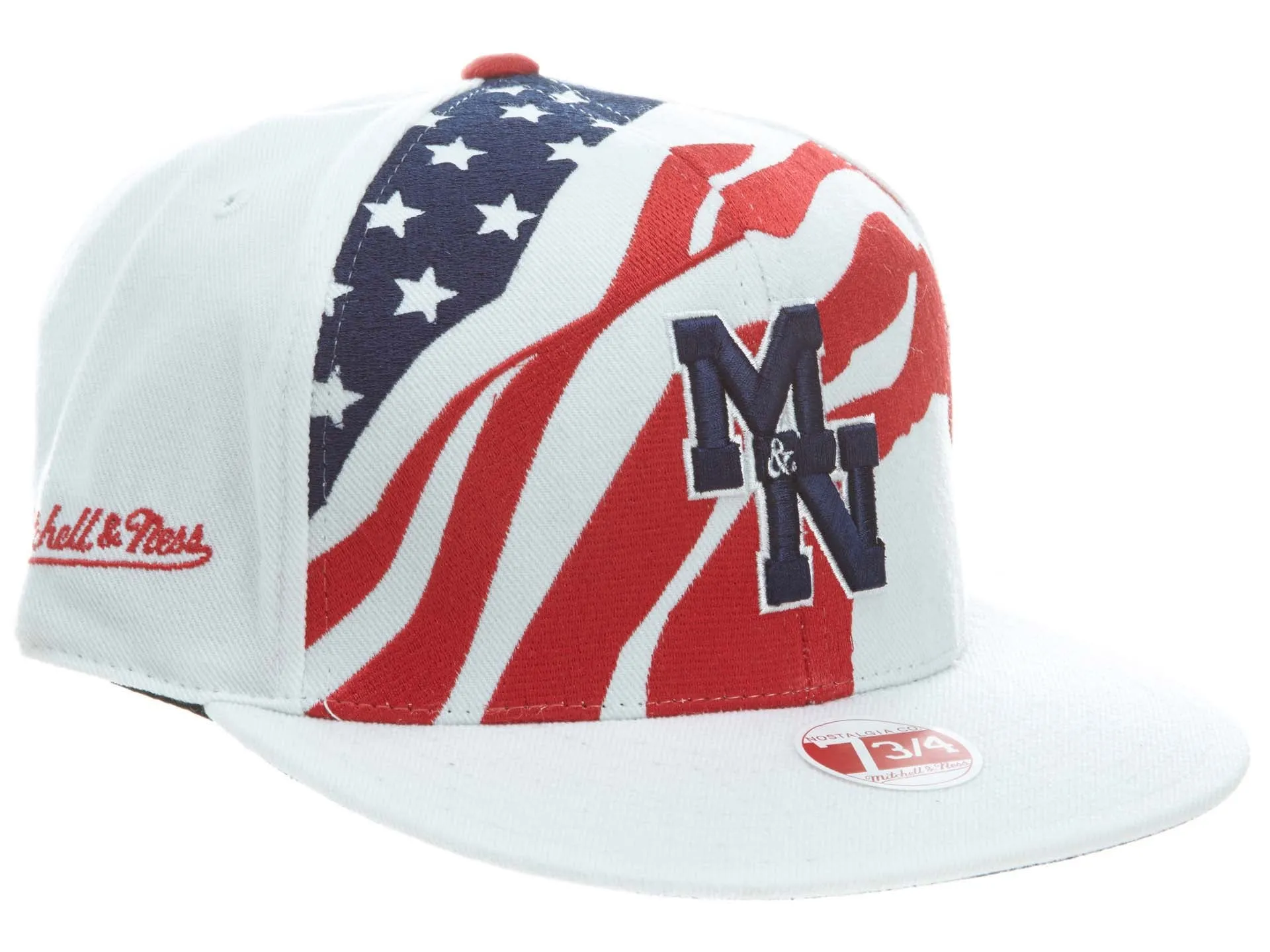 Mitchell&Ness Fitted White/Navy/Red 87