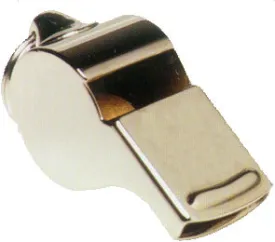 Narrow metal whistle