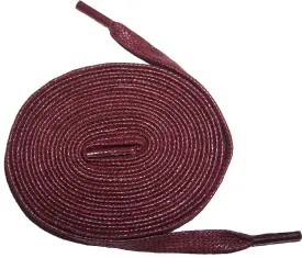 [Oxblood Red] - Flat Waxed Cotton Shoelaces