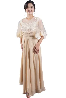 Pinya & Lace Modern Elegant Filipiniana Dress  - Gretchen - ML896