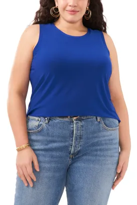 Plus-Size Keyhole Back Tank Top