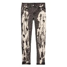 Purple Brand Black Spill Bleach Jeans