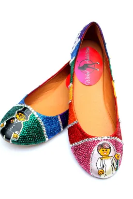 Rainbow Bridal Crystal Flats