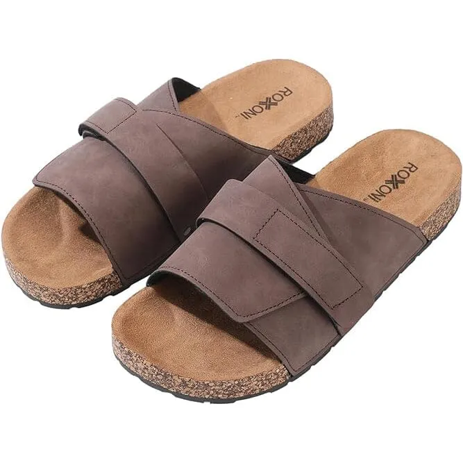 Roxoni Stylish Flat Sandals for Men - Adjustable Strap