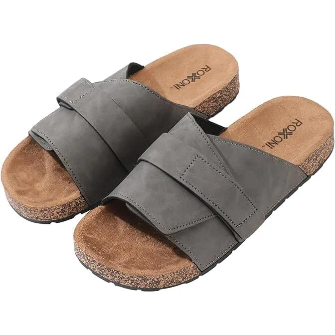 Roxoni Stylish Flat Sandals for Men - Adjustable Strap