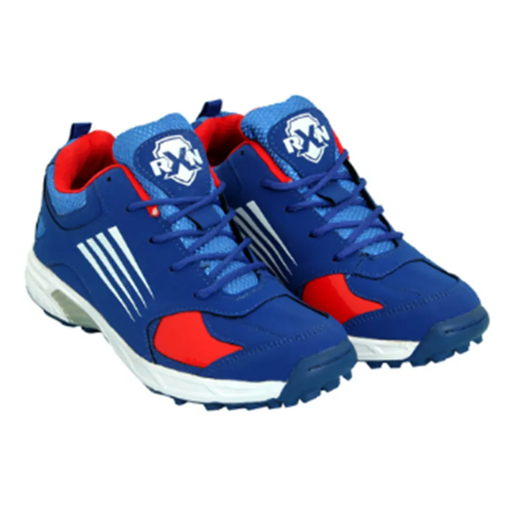 RXN Off Drive Cricket Shoes (Blue/Red/White)