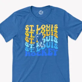 St. Louis Hockey Retro Bright colors t-shirt design