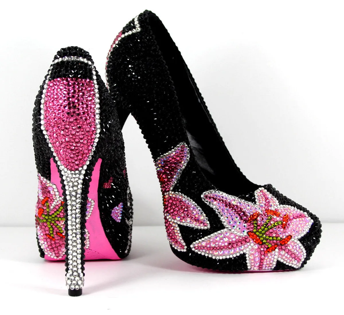 Stargazer Lily Swarovski Crystal Heel