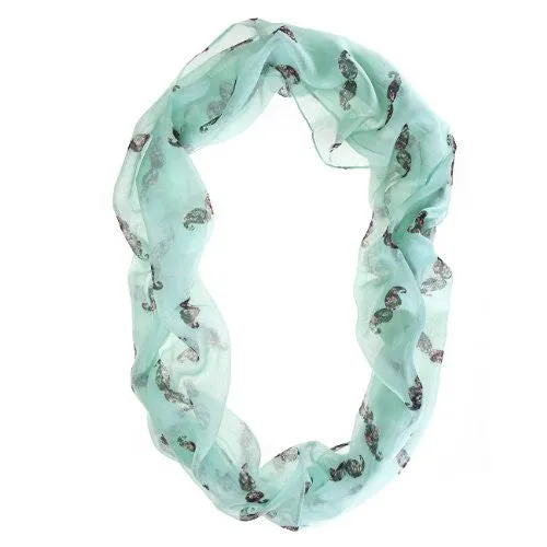 Teal Mist Impressionist Scarf