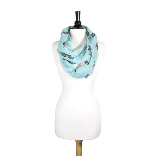 Teal Mist Impressionist Scarf