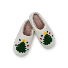 Tree Icon Plush Slippers