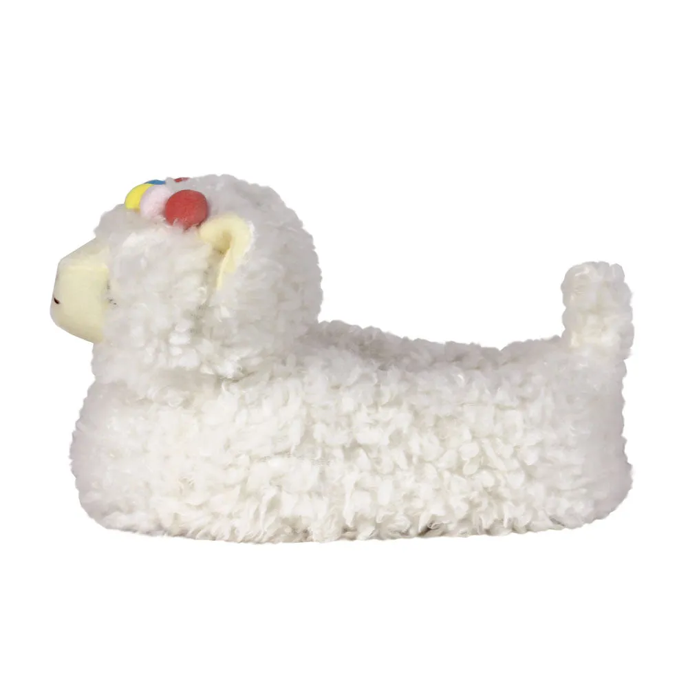 White Llama Slippers