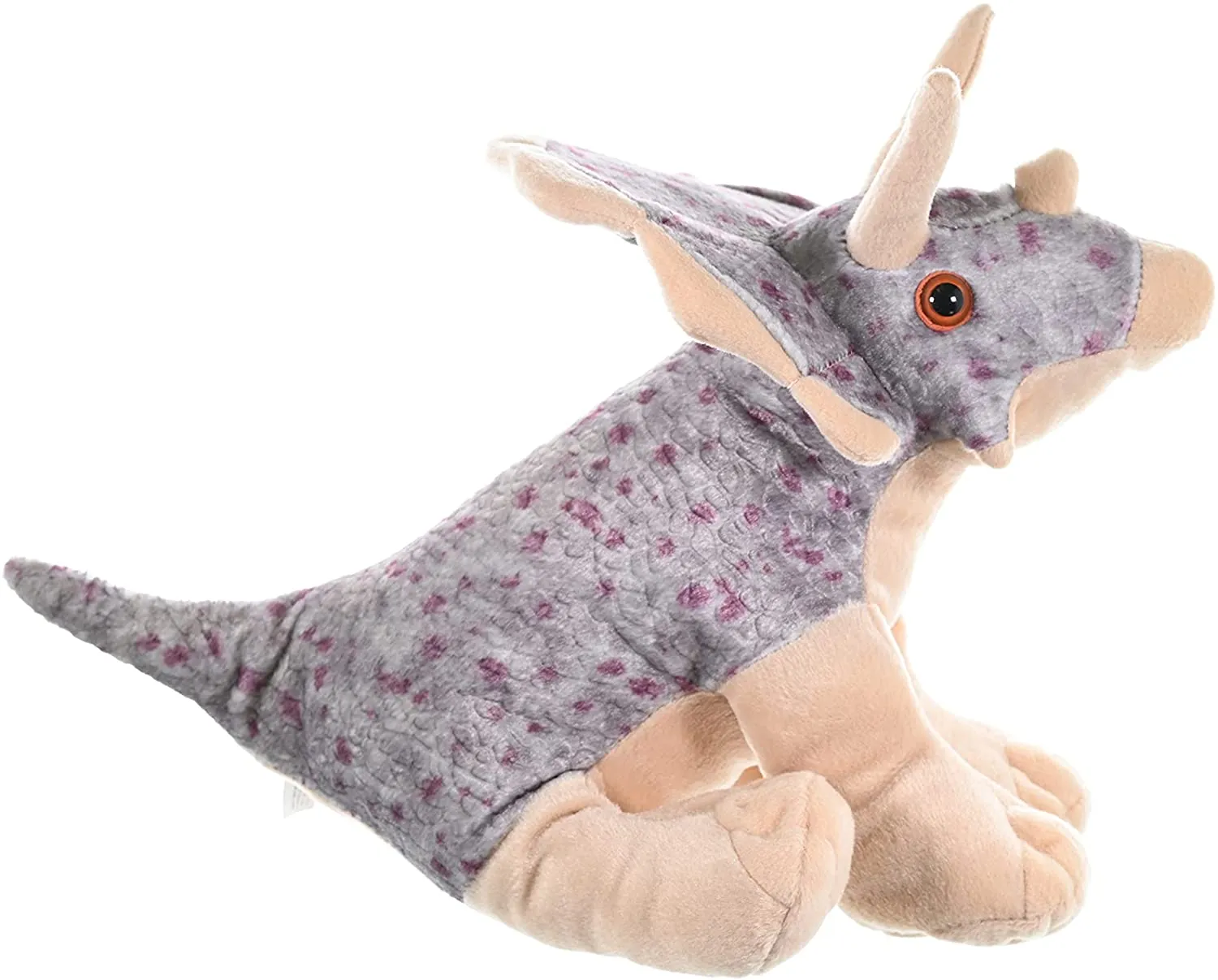 Wild Republic Triceratops Plush, Dinosaur Stuffed Animal, Plush Toy, Gifts For Kids, Cuddlekins 12", Multicolor