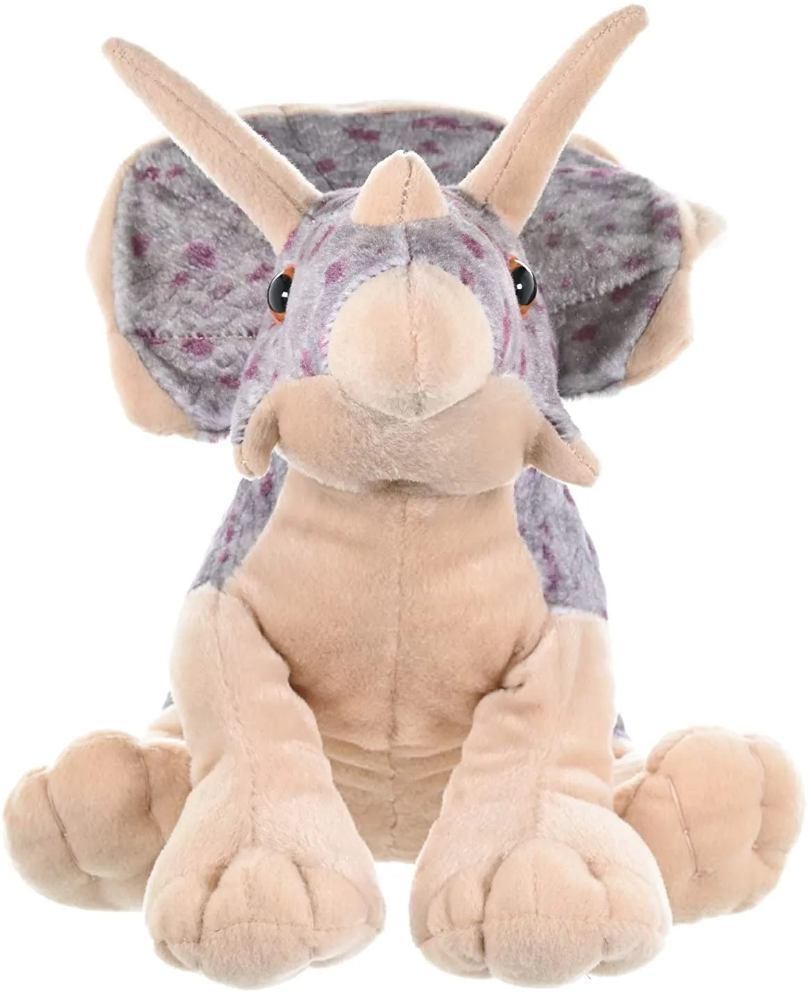 Wild Republic Triceratops Plush, Dinosaur Stuffed Animal, Plush Toy, Gifts For Kids, Cuddlekins 12", Multicolor