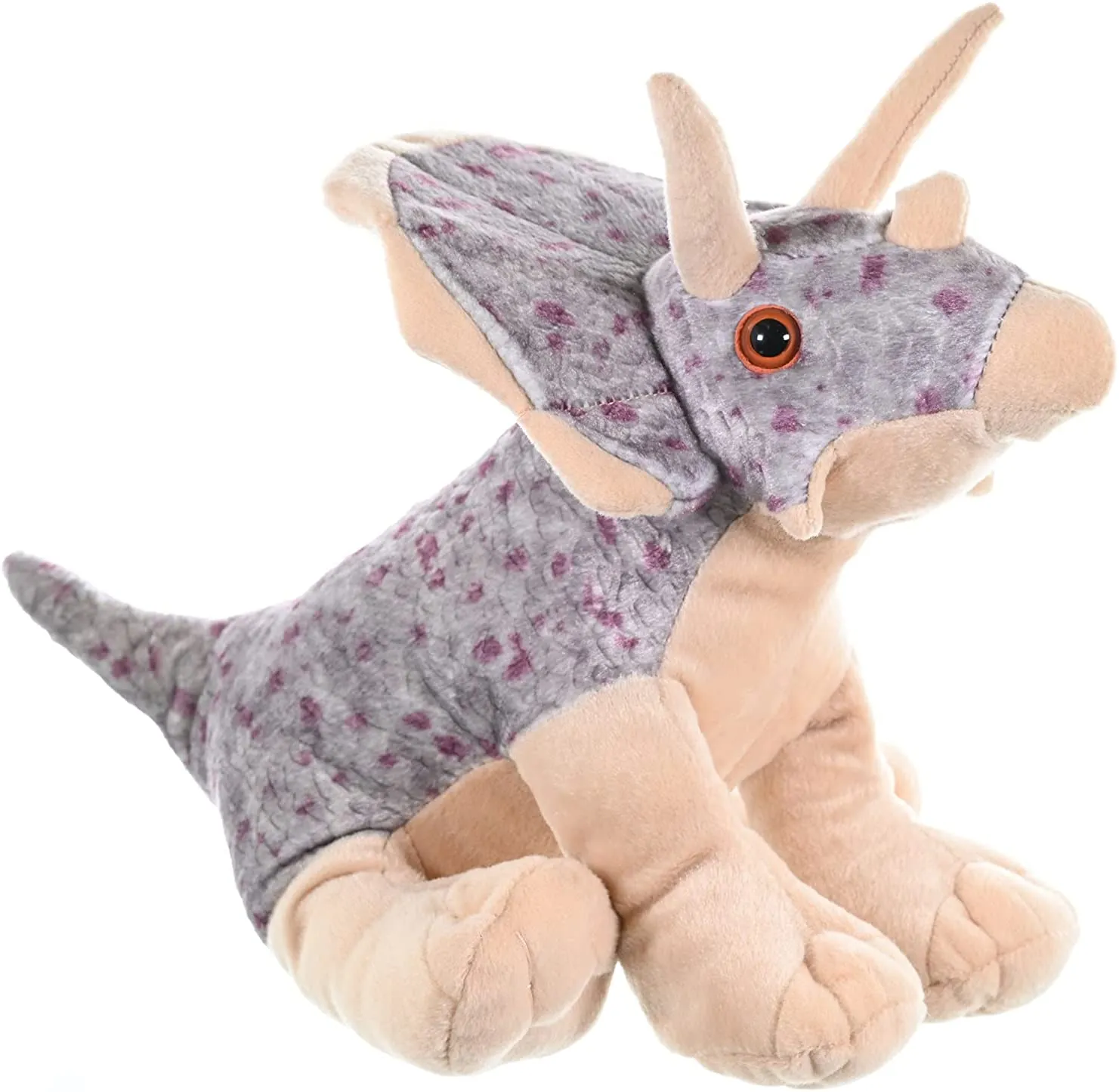 Wild Republic Triceratops Plush, Dinosaur Stuffed Animal, Plush Toy, Gifts For Kids, Cuddlekins 12", Multicolor