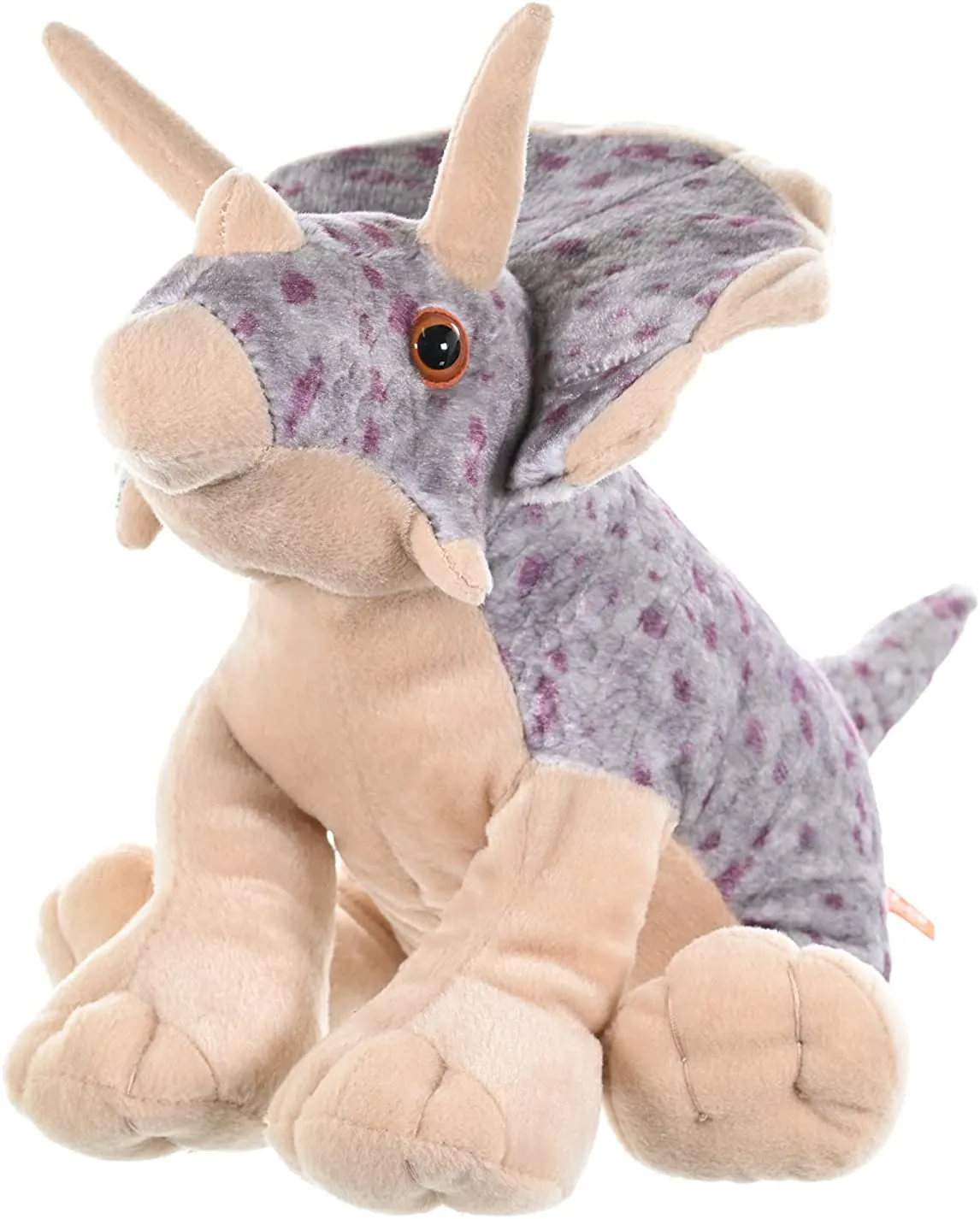 Wild Republic Triceratops Plush, Dinosaur Stuffed Animal, Plush Toy, Gifts For Kids, Cuddlekins 12", Multicolor