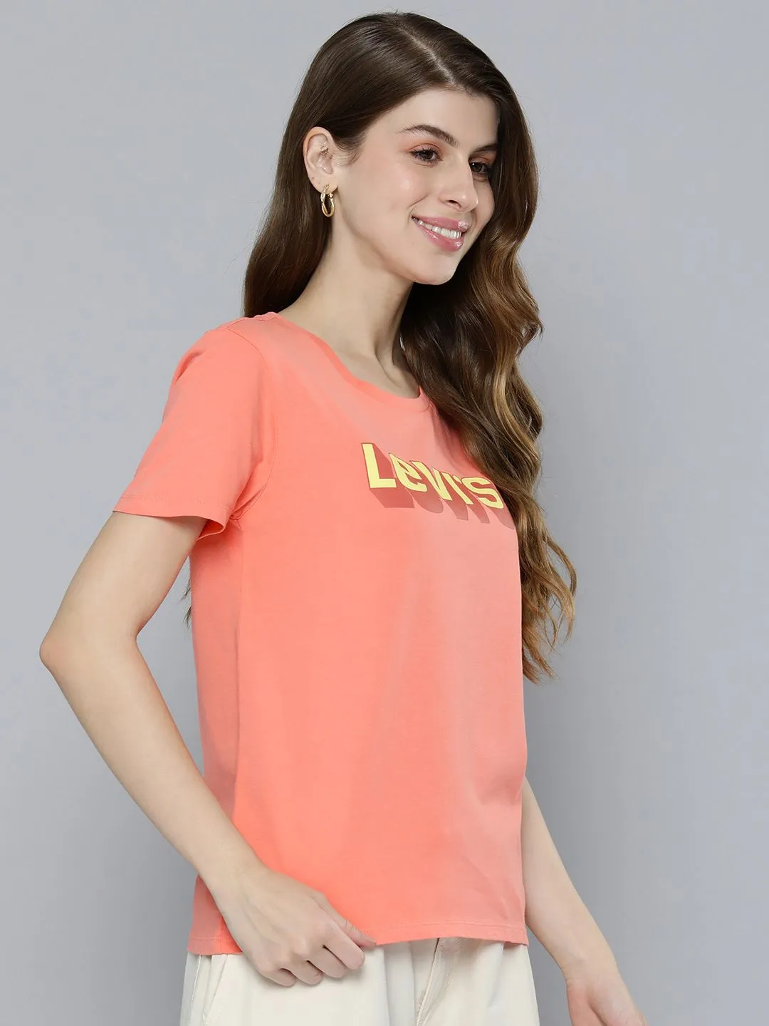 Women's Brand Logo Printed T-shirt