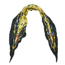 Yellow/Blue Printed Serenite Scarf 90